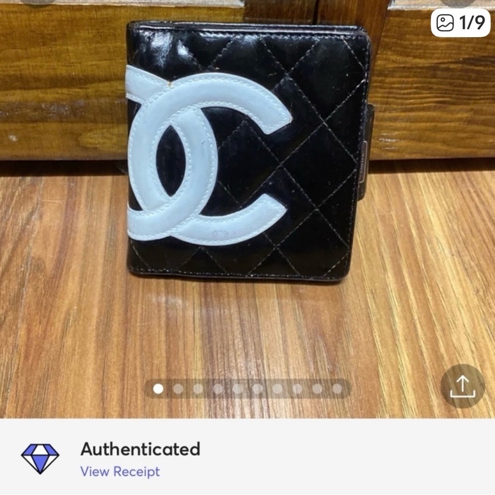 AUTHENTIC Chanel CC Lambskin Quilted Cambon Ligne Wallet